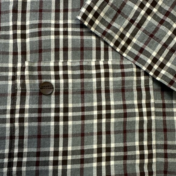 Hanro Switzerland Men's Flannel Checked Robe Cotton Cozy Comfort Size XXL - Picture 7 of 12